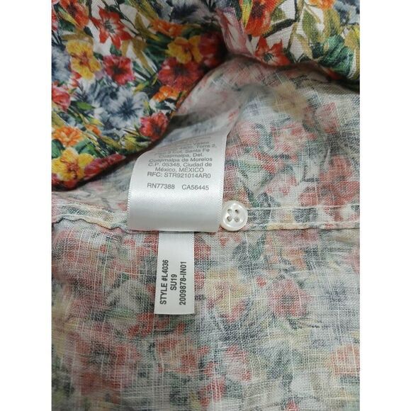 J crew mens medium ALBIATE 100% ITALIAN linen casual shortsleeve shirt green - Picture 7 of 8